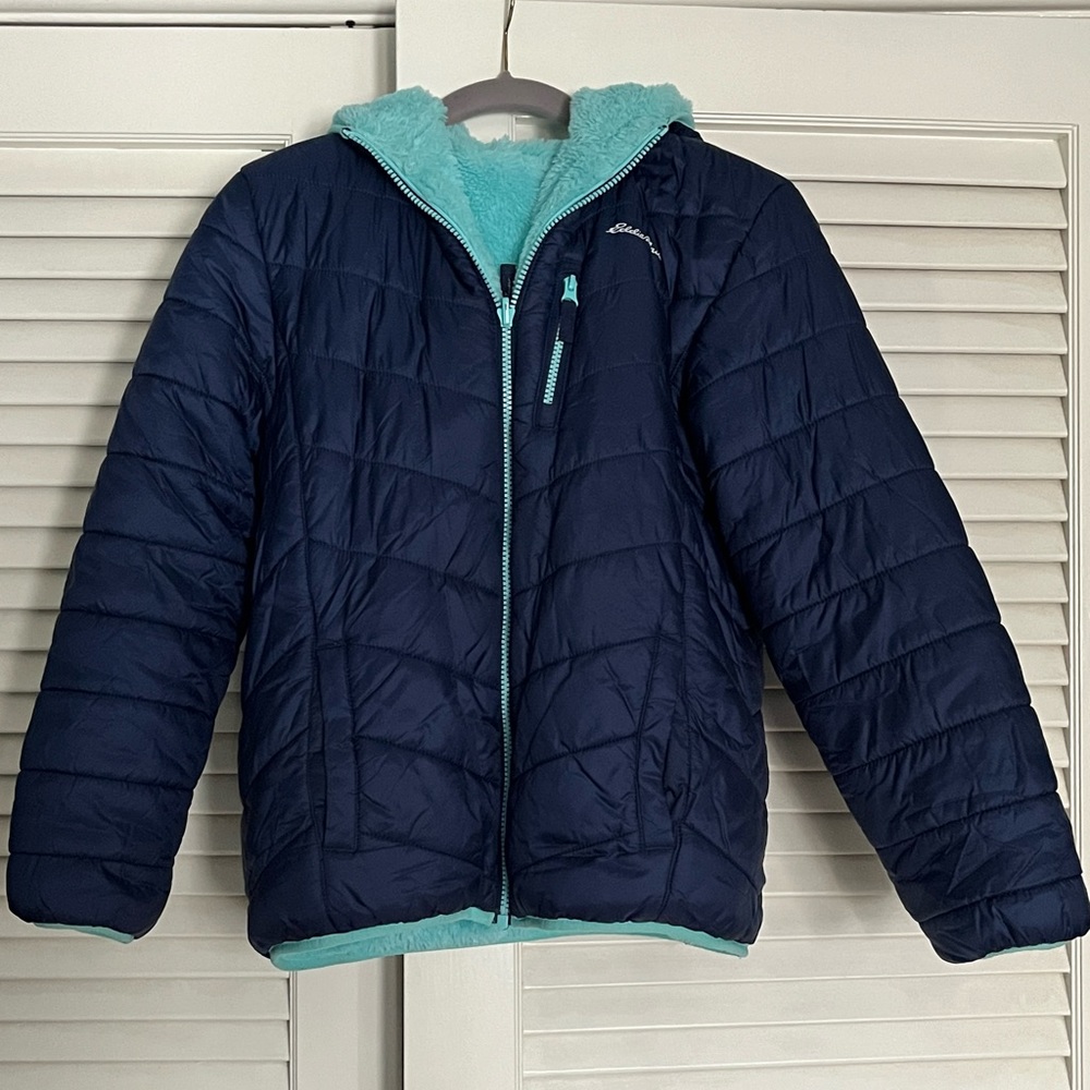 Girls size L reversible winter jacket by Eddie Bauer